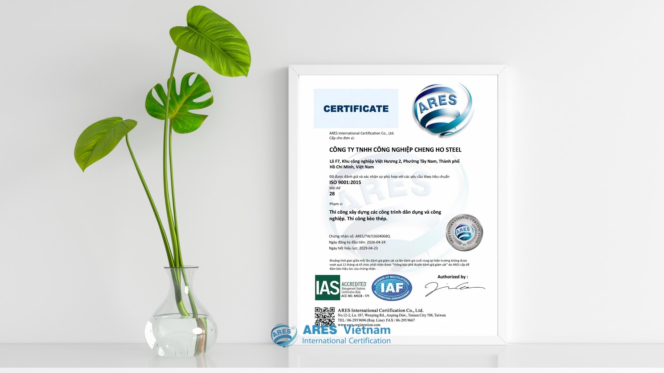 Chứng nhận ISO 9001:2015 - Hệ thông quản lý chất lượng