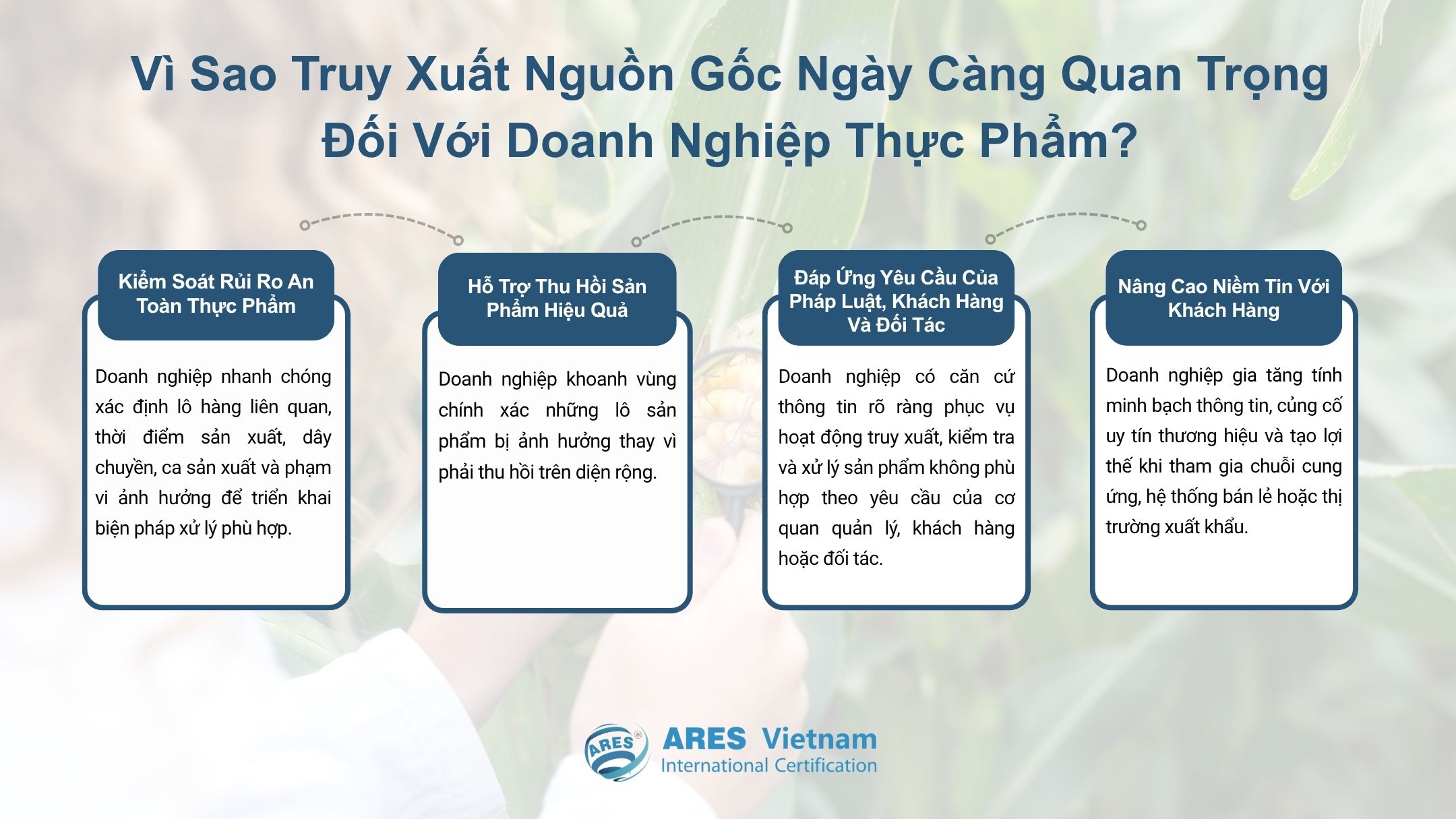 Vì sao truy xuất nguồn gốc ngày càng quan trọng đối với doanh nghiệp thực phẩm